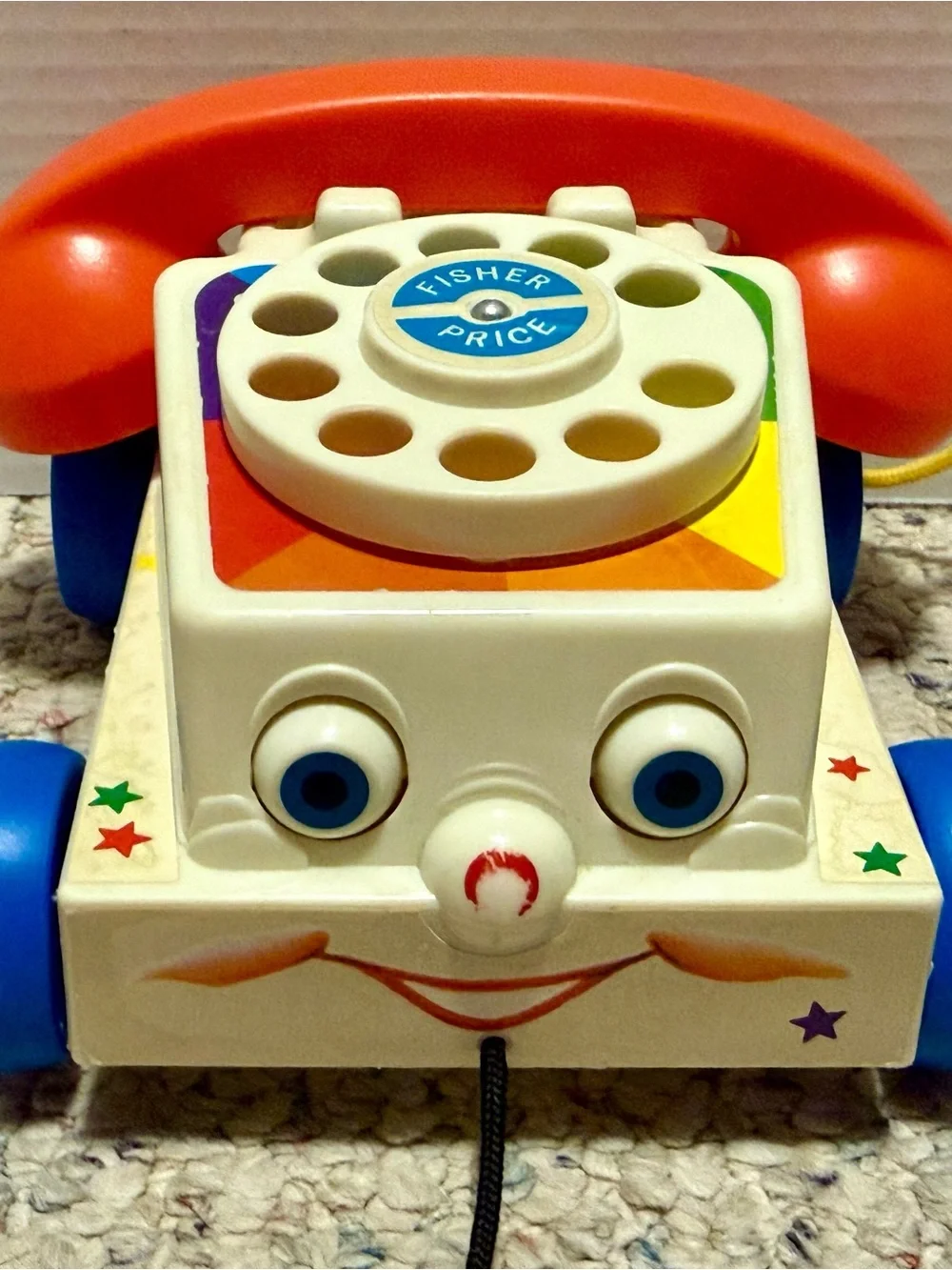 Vintage Fisher-Price Pull Toy Telephone Chatter Phone 2009 Mattel Classic